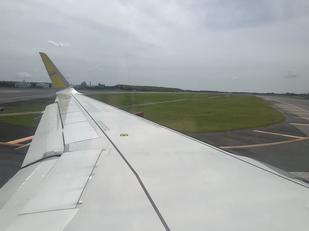 成田空港に着陸